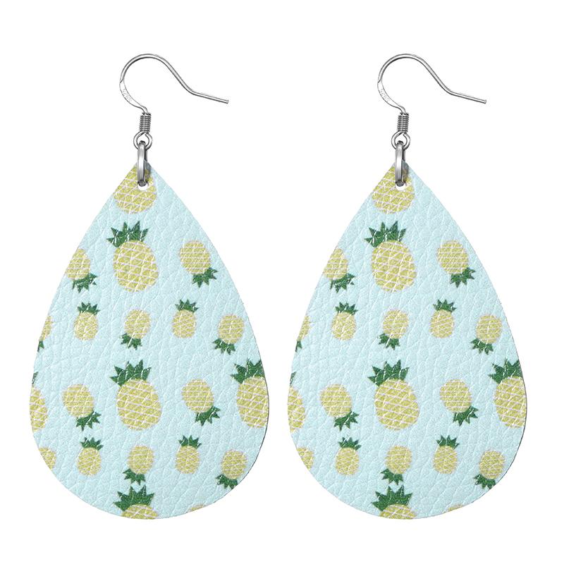 Fashion Leather Earrings Lightweight Faux Leather Leaf Earrings Teardrop Dangle Handmade For Women Girls Jewelry Wholesale