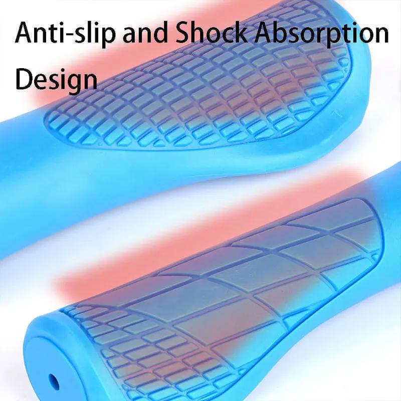 1pair Bicycle Handlebar Grip Rubber Bike HandleBar Cover Anti-Slip Shock Absorbing Lockable MTB Cuffs Cycling Accessories