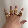 Retro Pearl Ring Cold Fashion Light Luxury Niche Design Advanced Opening Adjustable Index Finger Ring Elegant And Versatile