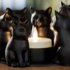 Mehrzweck-Cartoon-Katzen-Kerzenhalter Dekorativer Niedlicher 3D-Gedruckter Kerzenständer Ringförmiger Tier-Kerzenhalter Schlafzimmer