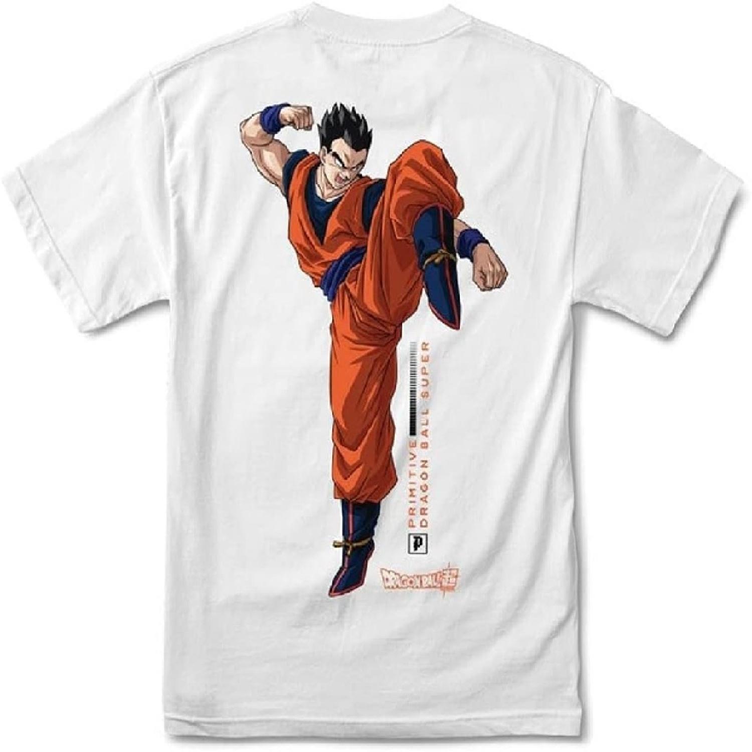 

Мужская футболка с коротким рукавом Primitive x Dragon Ball Super Гохан Гибридная S белый