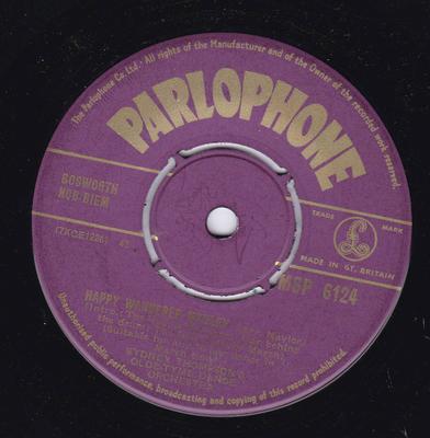 7inch Record SYDNEY THOMPSON  HIS ORCHESTRA  Old Time Dancing  Happy Wanderer M MSP6124 Parlophone 1954 UK Military Used