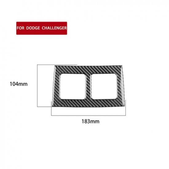 For Dodge Challenger 2008-14 Carbon Fiber Rear Air Vent Outlet Frame Cover Trim