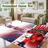 Crystal Velvet Square Rug Custom NameLamine Yamal Pattern Non Slip Home Floor Decor Rug