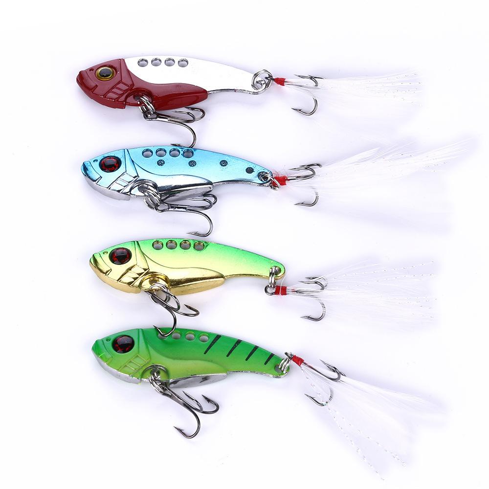 Metal FeatherVIBLuya Bait8Number Hook11G5.5CMBionic Fake Bait for Freshwater and Saltwater Fishing, Special for Bass and Red Sna