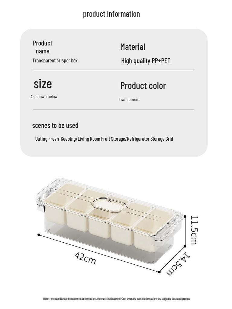 Portable Outdoor Picnic Fruit Preservation Box with Ice Compartments and Timer