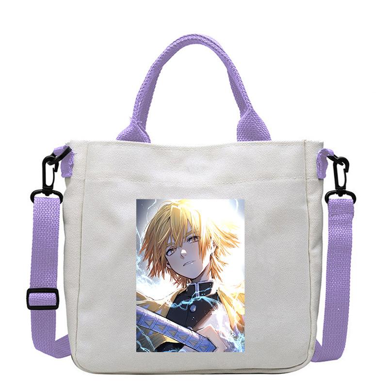 Japan Cartoon Comics Zenitsu Agatsuma Bedruckte Canvas Tasche Umhängetasche Tragetasche 7551