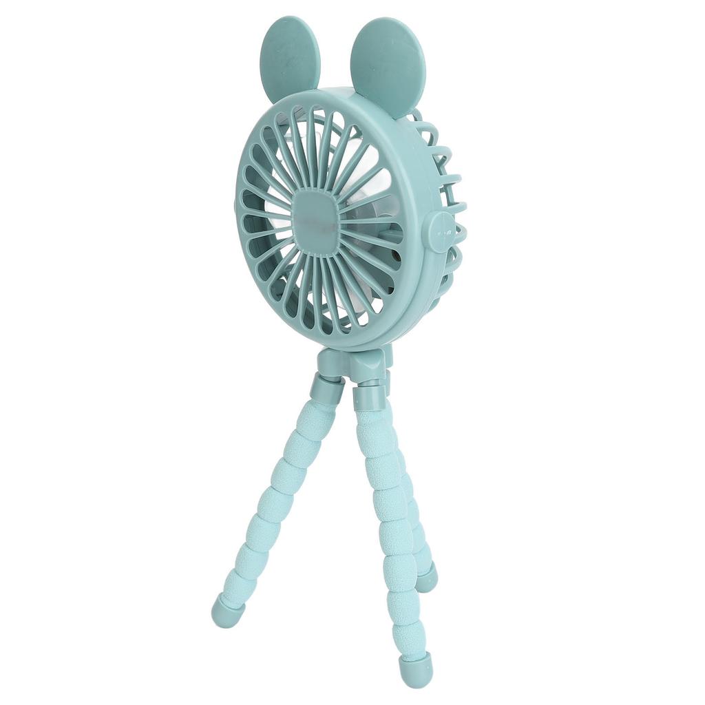 Kinderwagen-Ventilator Wiederaufladbar 3 Stufen Tragbarer Handventilator mit LED-Licht für Zuhause Outdoor