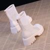 Short boots women's spring thick heel mesh breathable Martin boots hollow thick bottom gauze mesh cool boots