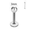 ASTM F136 G23 Titanium The Ball Tragus Earring Threadless Piercing Heart Cubic Zirconia Pin Daith Conch Push In Labret Stud