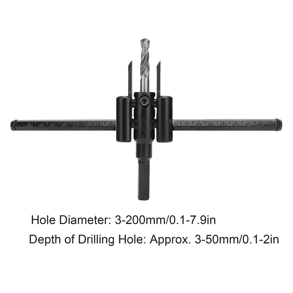   Hole Cutter Saw Kit Alloy Steel   Round Cutting for Wood Plastic Board