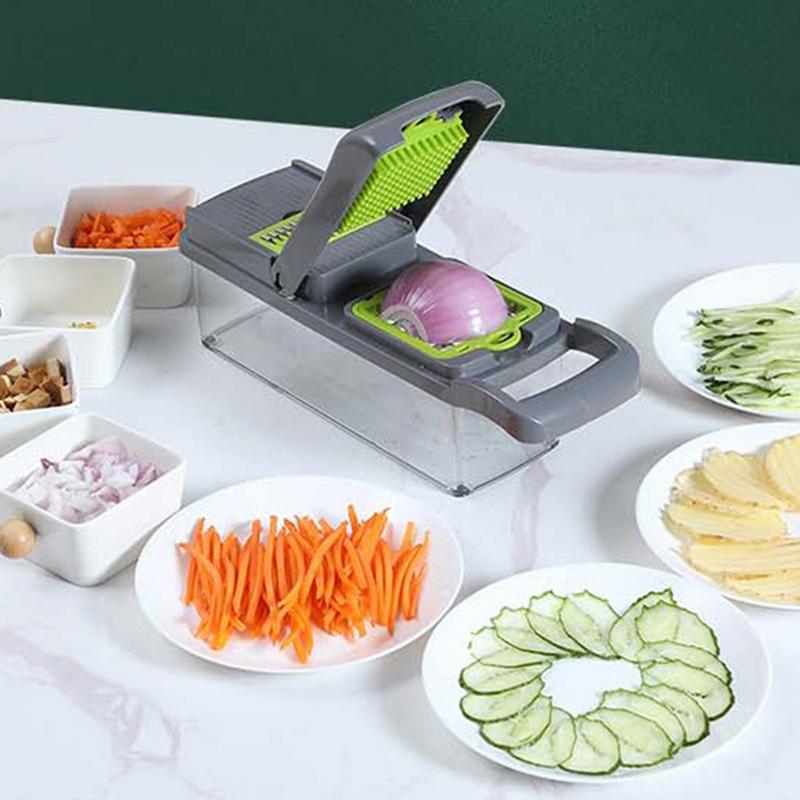 Mandoline Slicer 12 In 1 Multifunctional Stainless Steel Vegetable Grater Food Chopper Cheese Grater Garlic Crusher