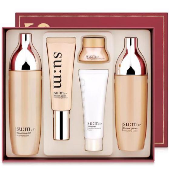 Su:m37 Blossom Garden Set (5 Items) / Anti-Aging, Nourishing, Moisturizing, Korean Cosmetics, Kbeauty