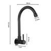 Universal Plastic Kitchen Faucet Rotating Black Single Cold Water Taps Single Handle Flexible Water Tap Nozzle Tap Sink