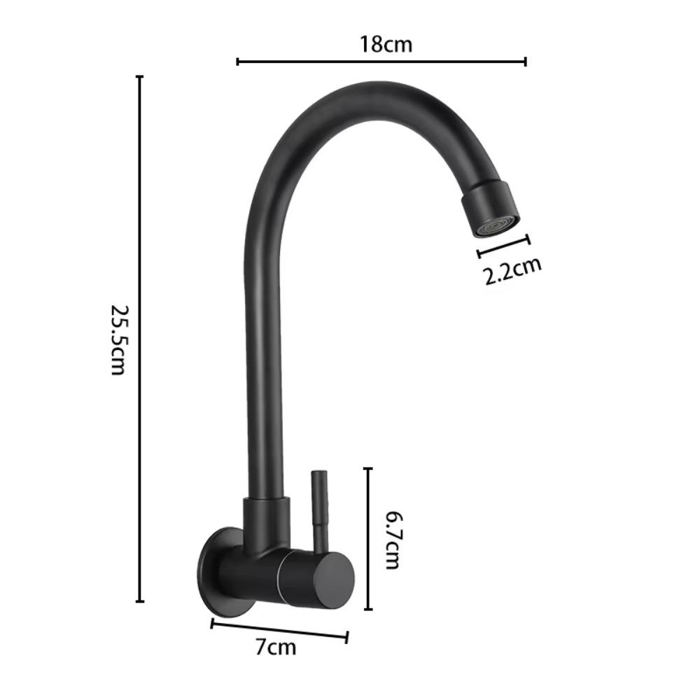 Universal Plastic Kitchen Faucet Rotating Black Single Cold Water Taps Single Handle Flexible Water Tap Nozzle Tap Sink