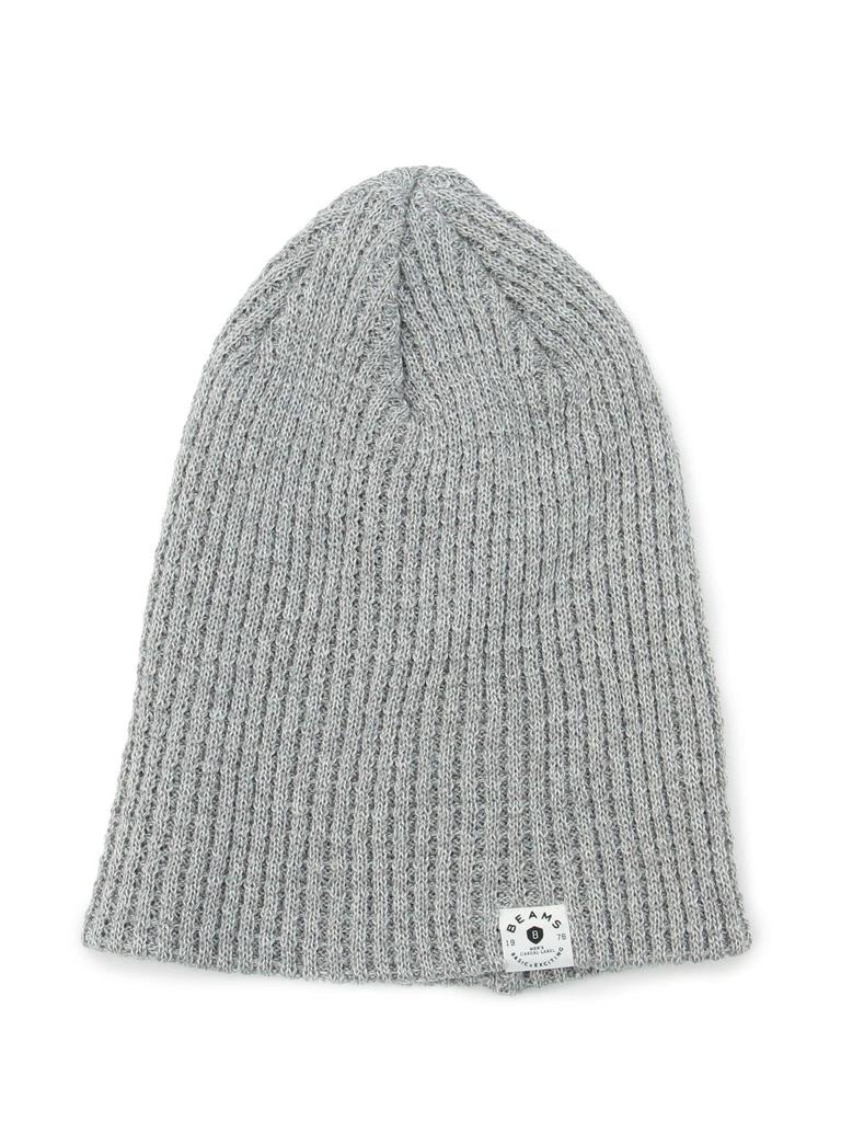 Beams O.LOOSE Beanie Knit Cap (11412520428), Men's, Gray, Free Size (11412520428)