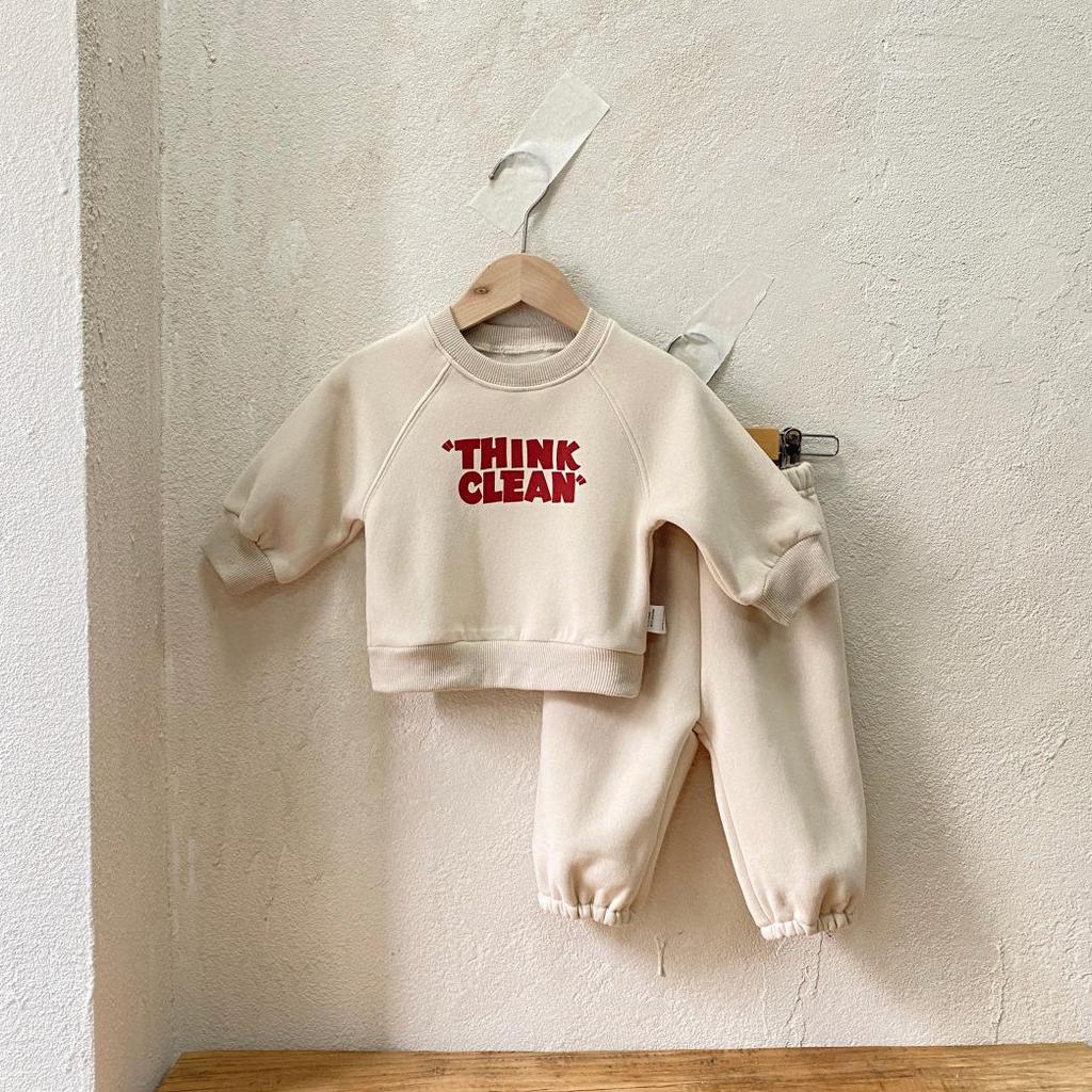 Baby Herbst Winter Fleece Sweatshirt & Bloomers Set - Unisex Sportbekleidung