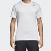 Adidas T Shirts Men's White Crew Neck Moderate Straight Fit CW3928