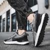 Soft-soled men's shoes spring and summer new trendy with platform sports shoes casual running shoes breathable leather shoes