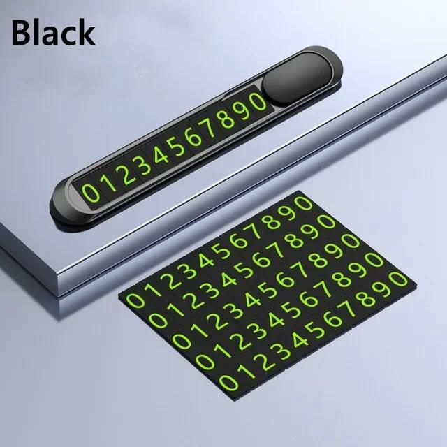 

Phone Number In The Car Business Card Temporary Parking Card Plate Car Stickers Styling Hidden Switch Auto Accessories чорний