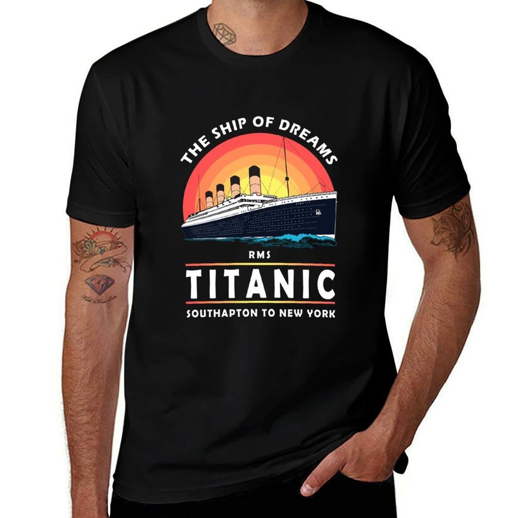 T-Shirt heavy quality 1912 Cruise Vintage high man t t Ship Titanic A cotton shirt Gift Voyage shirts cotton