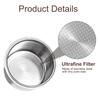 Uxcell 1pc 51mm Coffee Filter Basket, 4 Cups Stainless Steel Reusable Espresso Coffee Machine Bowl Basket Replacement