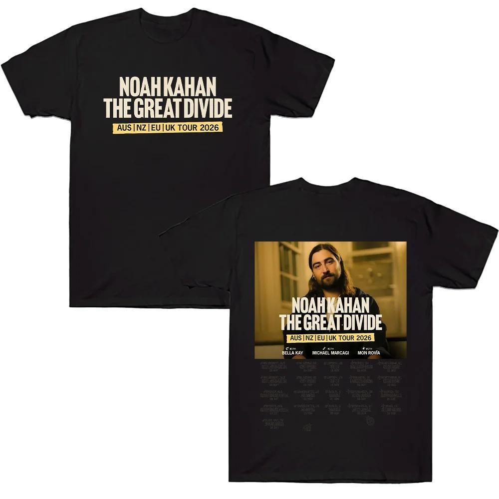 Short Sleeve Summer Tees Noah Kahan The Great Divide TOUR 2026 T Shirts Women Unisex Cotton Casual T-Shirts Crewneck Tee Shirt S