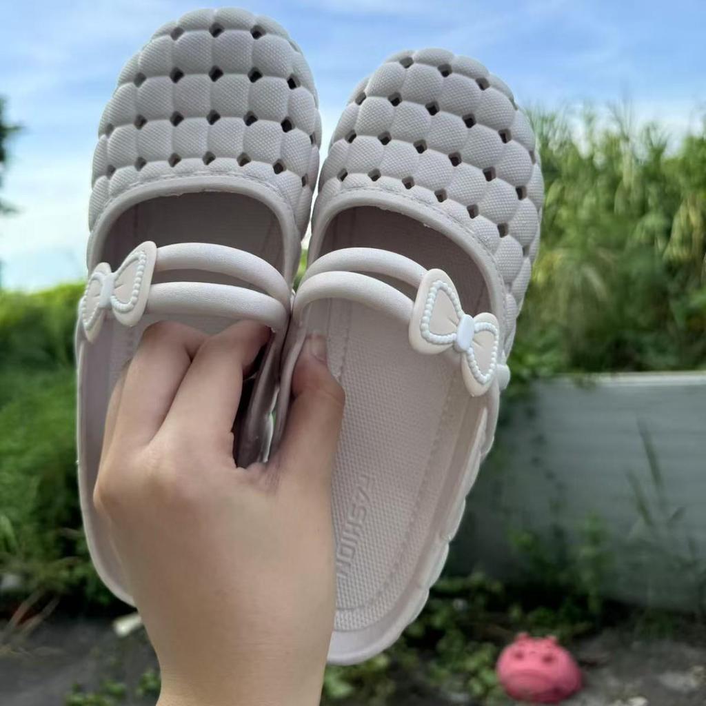 2025 Women's Summer Non-slip Soft Sole Baotou Slippers - Breathable, Cute Casual Shoes for Home & Outdoor Wear