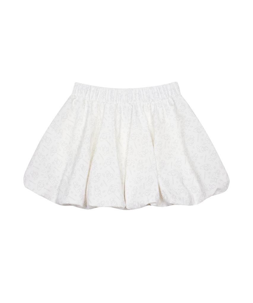 Love Is True [My Melody] Balloon Skirt(White)
