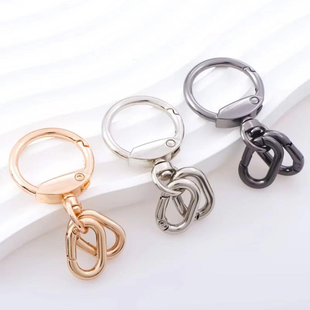 2 PCS Connector Clasps Metal Swivel Clasp Clips Spring Ring Hook Rings Lobster Claw Clasp Bag Buckle Keys Management