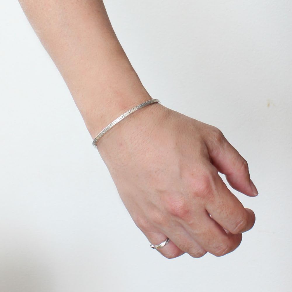 Karen Silver Bangle Bracelet Tribal Karen Silver Carmelo [Mizal]