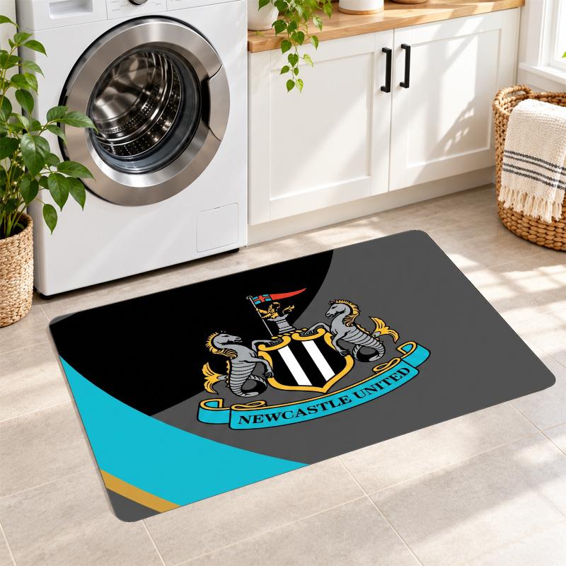Flannel Kitchen Mat Newcastle United Football Soft Area Rug Non Slip Floor Carpet Home Decoration