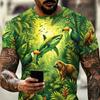 Men's Retro 3D Graphic Print T-Shirt - Perfect for Daily Wear and Vacation