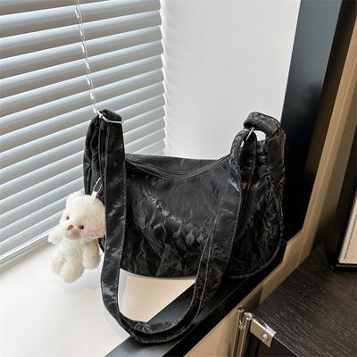 Dumpling Bag Women's Japanese Ins Versatile Crossbody Bag Casual Large Capacity Oxford Bag Student Commuting Shoulder Bag