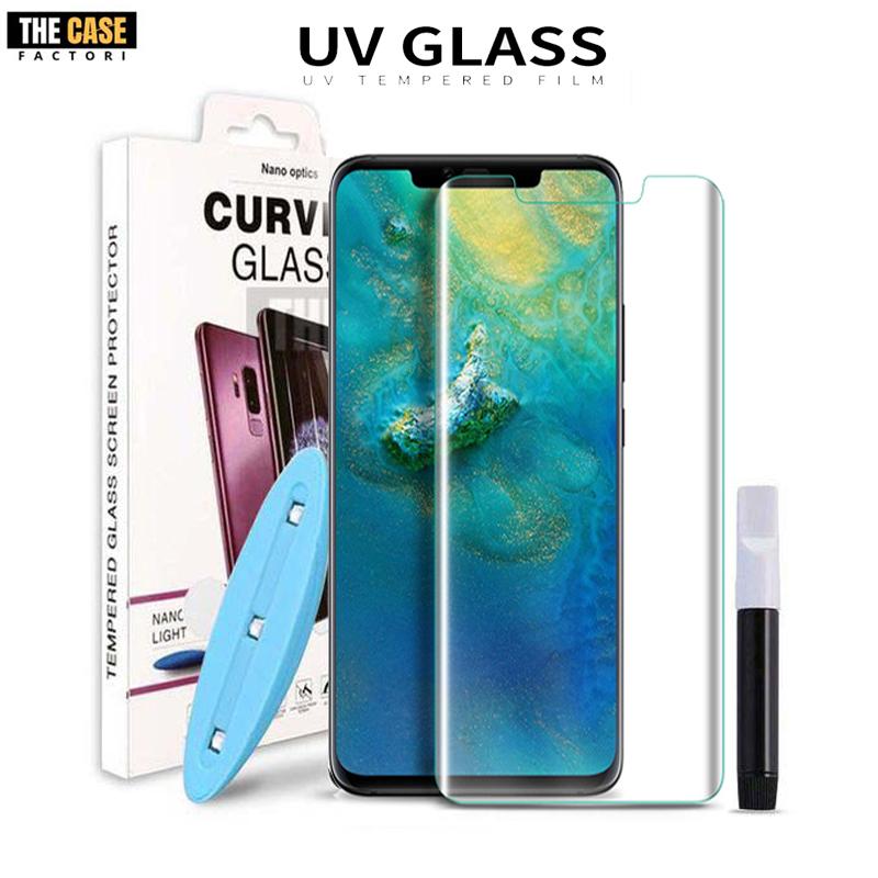 

TCF Nano UV Light Full Glue Adhesive Liquid Curved Tempered Glass for Huawei Mate 20 Pro Tempered Glass-Clear