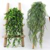 90cm Persian Fern Leaves Vines Home Room Decor Hanging Artificial Plant Plastic Leaf Grass Wedding Party Wall Balcony Decoration