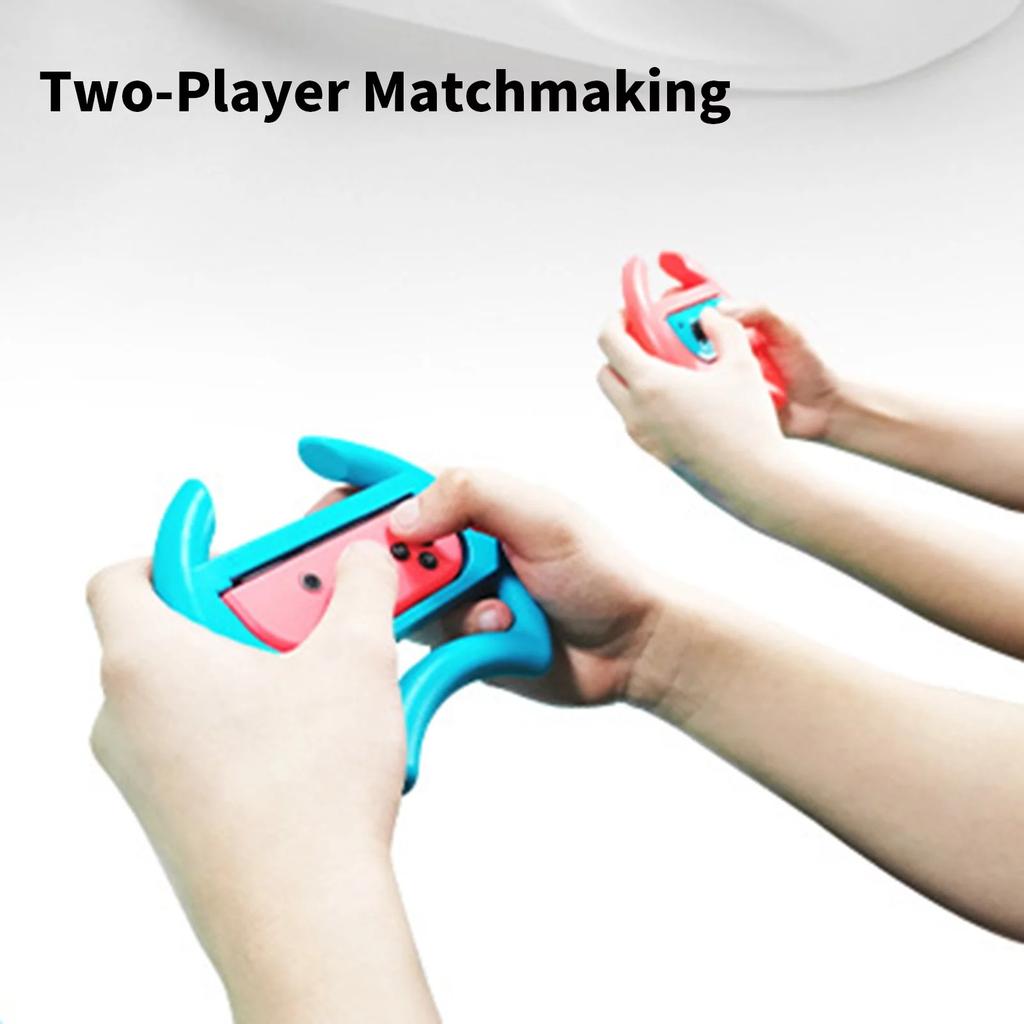 2Pcs Game Steering Wheels Comfortable Grip Plug Play Accurate Fit Realistic Gaming Experience Double Against Gamepad Steering Wheels for Switch OLED