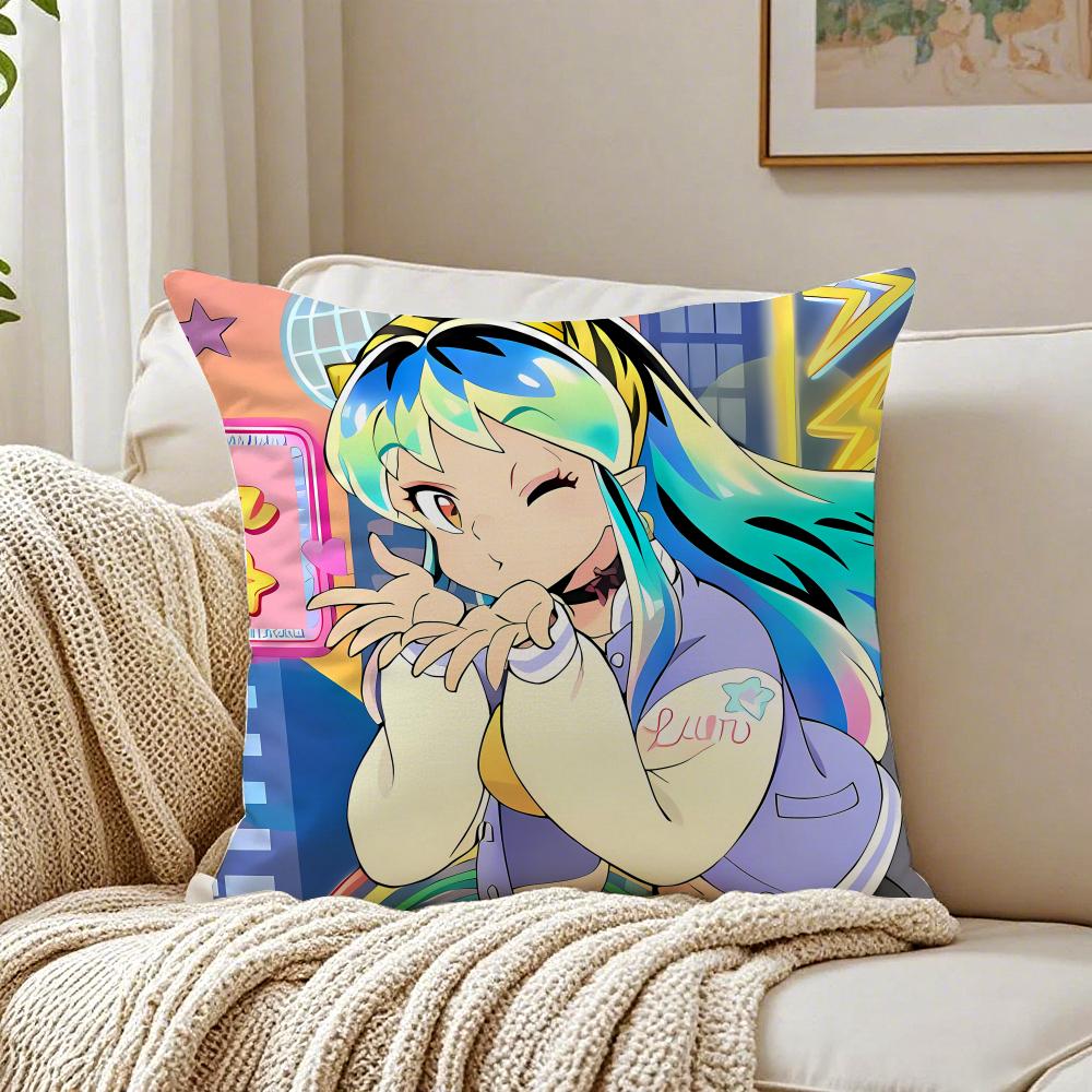 Classic Japanese Anime UUrusei Yatsura Cushion Cover Pillowcase Antidustmite living Room Sofa Decor Cushion Room