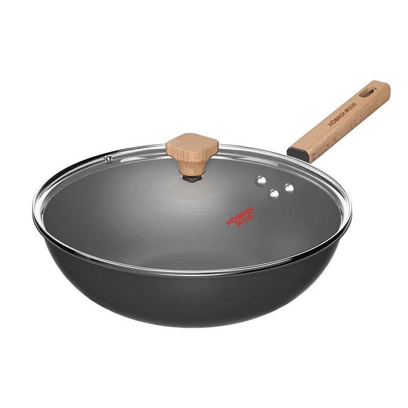 Kampach 32cm Deep Nitrided Cast Iron Wok