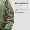 Alpha Industries Flight Bomber US Size 2X Green Men's MA-1 Jacket, Plus,