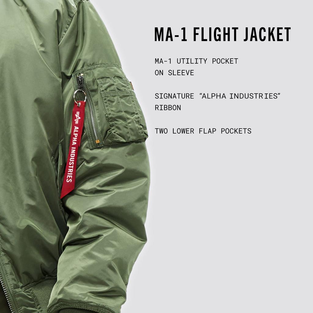 Alpha Industries Flight Bomber US Size 2X Green Men's MA-1 Jacket, Plus,