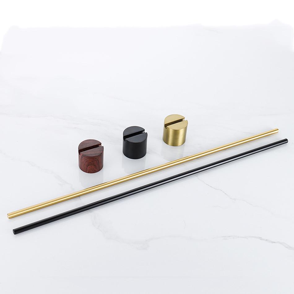 Towel Bar for Bathroom Kitchen Wall Hanger Black White Wood Gold Bath Towel Holder Rack Shelf Storage Space Aluminum 40 50cm