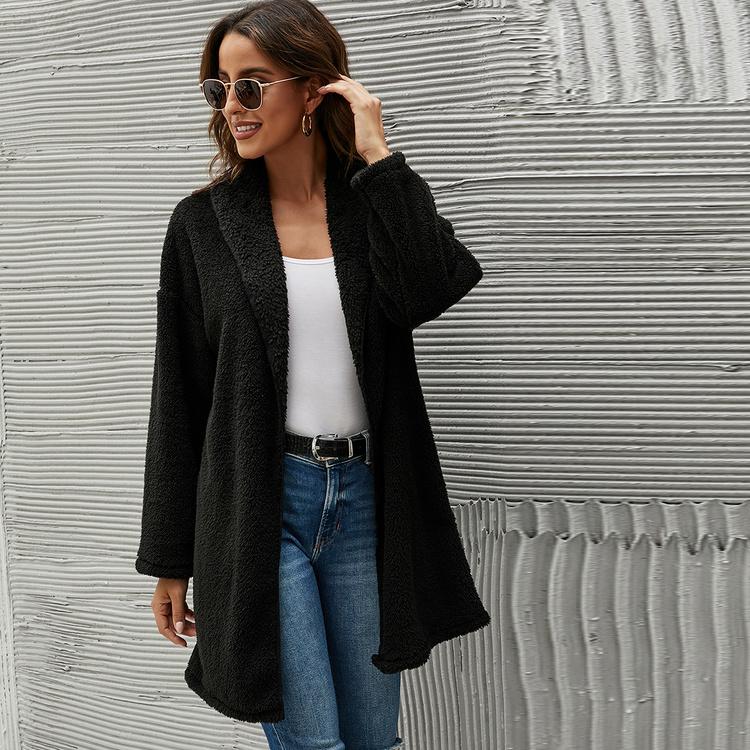 open fleece cardigan