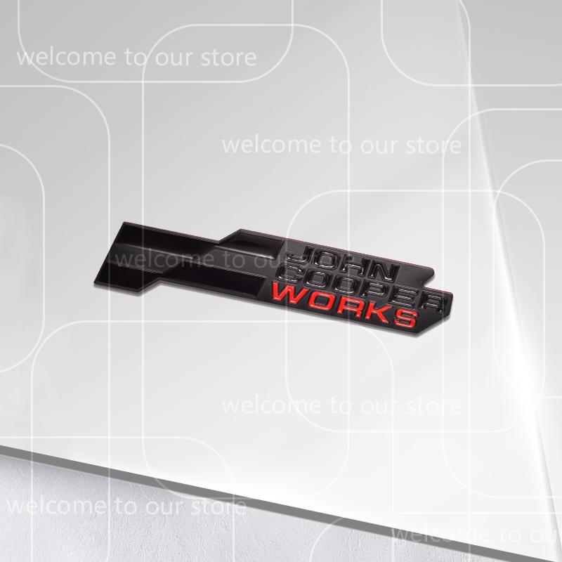 3D New JCW Car Sticker Front Grille Zinc Alloy Emblem For Mini Cooper S U25 J01 J05 Aceman F66 F65 F67 Rear Trunk Badge Decal