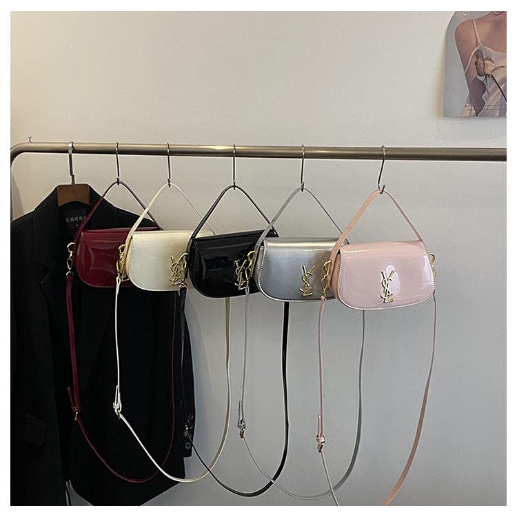 Retro Minimalistisk Texturerad Dam Lyxhandväska - Casual Axel- och Crossbodyväska