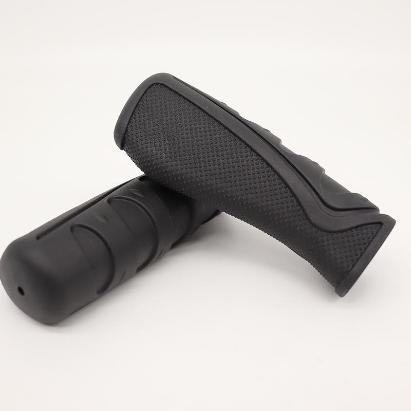 1 Paire Poignées de Guidon de Vélo Confort Antidérapantes Noires Enfant Universel Caoutchouc Plastique Poignée Housse de Poignée Accessoire Support Solide