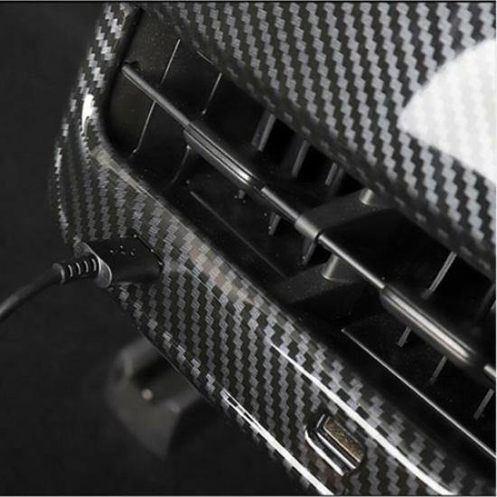 Carbon Fiber Rear Armrest Air Vent Outlet Cover Trim For Tesla Model 3 2018-2022
