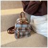 Schoolbag backpack autumn and winter new plaid backpack student girl trend line fashion high sense bag women's bag