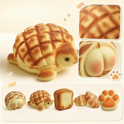 Squishy Slow Rising Brotform Stressabbau Spielzeug Weicher PU-Schaum Knetspielzeug für Angst und Fokusentlastung Sensorisches Fidget Spielzeug