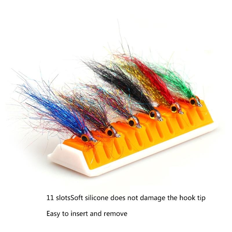 Fly Tying Storage Rack Display Clamps Silicone Organizers Tool for Fly Fishing Protections Fly Prep Station Holder